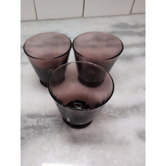 Toscany Shot Glasses Set of 3,‎ Handcrafted Neapolitan Purple Vintage Amethyst - Picture 5 of 9